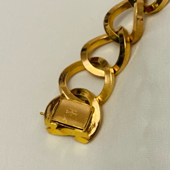 Authentic Vintage Christian Dior 1968 Germany Gold Tone Link Bracelet Signed - Picture 8 of 10